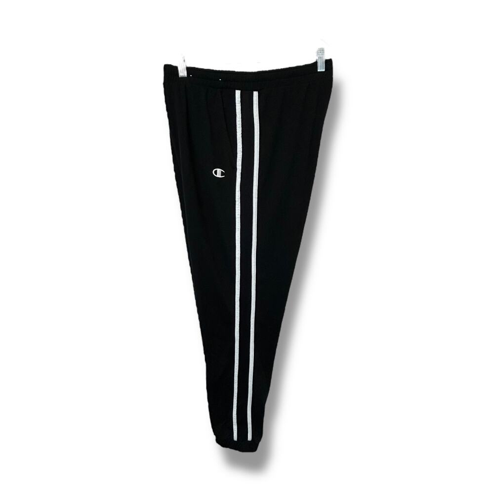 Champion Mens Athletic Track Joggers with Sporty Stripe Active Black/White XXL - Picture 7 of 16